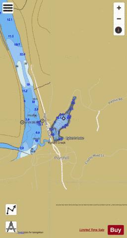 Rykerts Lake depth contour Map - i-Boating App