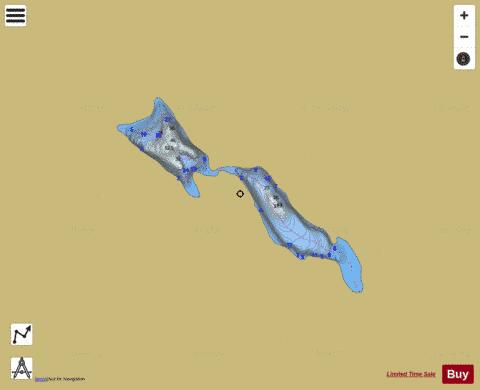 Cottus Lake depth contour Map - i-Boating App
