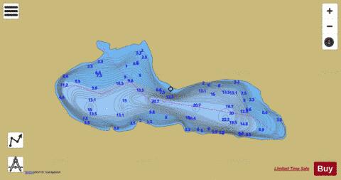 Fir Lake depth contour Map - i-Boating App