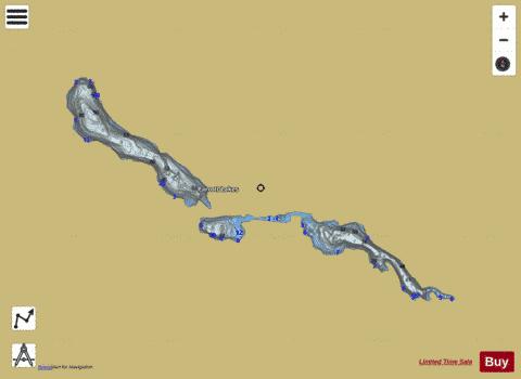 Parrott Lakes depth contour Map - i-Boating App