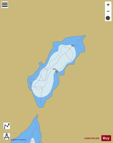 South Gataga Lakes depth contour Map - i-Boating App