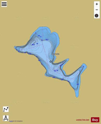 Abas Lake depth contour Map - i-Boating App