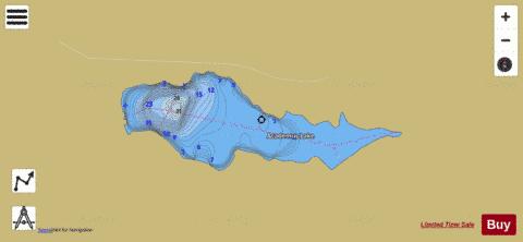 Academus Lake depth contour Map - i-Boating App