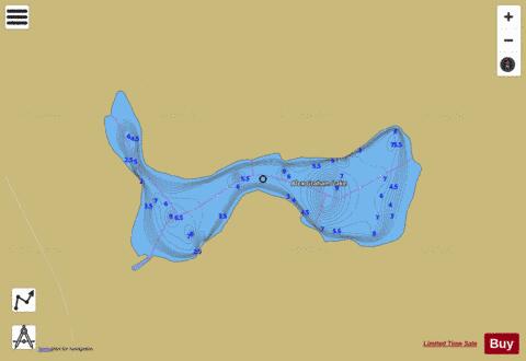 Alex Graham Lake depth contour Map - i-Boating App