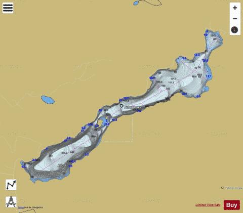 Atluck Lake depth contour Map - i-Boating App