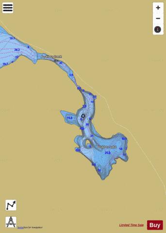 Azuklotz Lake depth contour Map - i-Boating App