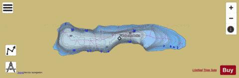 Babette Lake depth contour Map - i-Boating App