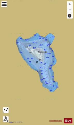 Barton Lake depth contour Map - i-Boating App