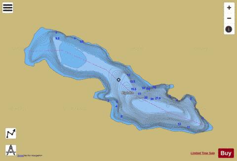 Big Lake depth contour Map - i-Boating App