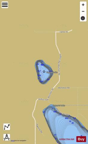 Bigelow Lake depth contour Map - i-Boating App
