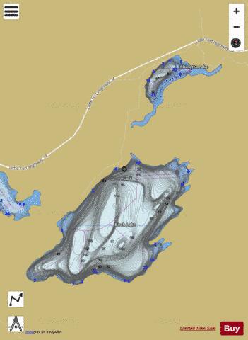 Birch Lake + Phinetta Lake depth contour Map - i-Boating App