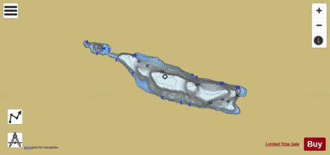 Blue Swan Lake depth contour Map - i-Boating App