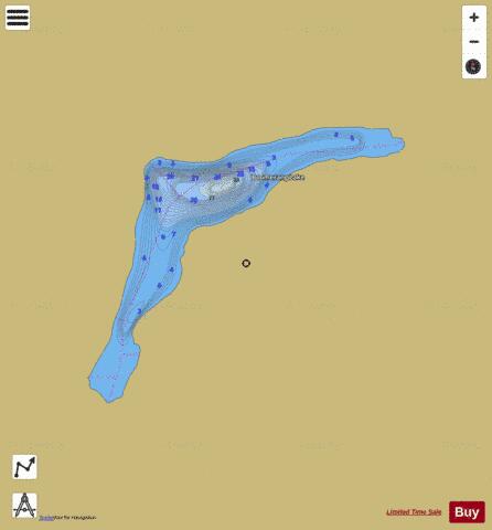 Boomerang Lake depth contour Map - i-Boating App