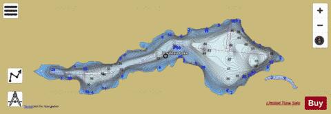 Bouleau Lake depth contour Map - i-Boating App