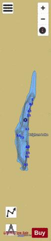 Brigham Lake depth contour Map - i-Boating App
