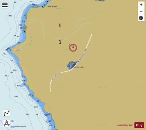 Browning Lake depth contour Map - i-Boating App