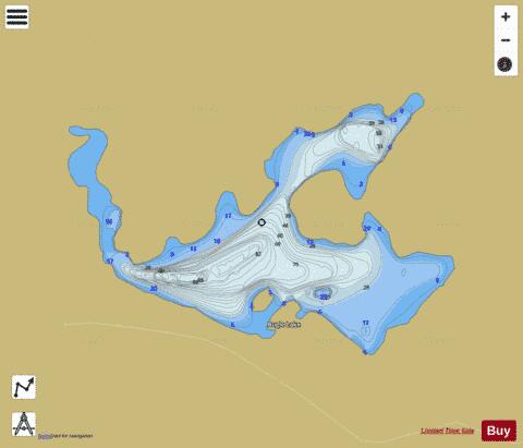 Bugle Lake depth contour Map - i-Boating App