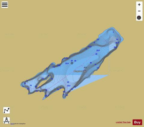 Bungalow Lake depth contour Map - i-Boating App
