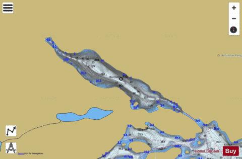 Burnett Lake depth contour Map - i-Boating App