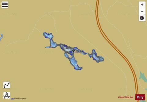 Burnt/Joselin Lake depth contour Map - i-Boating App
