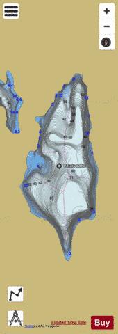 Calais Lake depth contour Map - i-Boating App