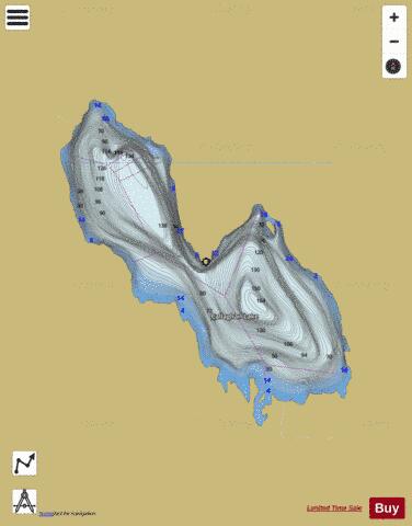 Callaghan Lake depth contour Map - i-Boating App