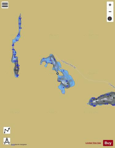 Champion Lake #2 depth contour Map - i-Boating App