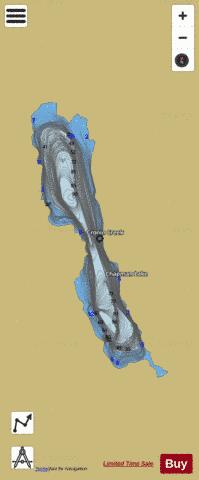 Chapman Lake depth contour Map - i-Boating App