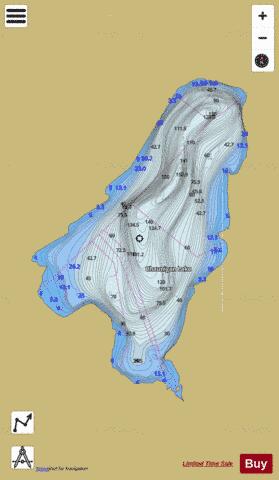 Chaunigan Lake depth contour Map - i-Boating App