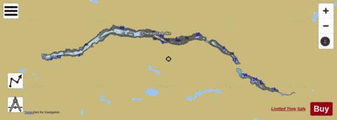 Cheslatta Lake depth contour Map - i-Boating App