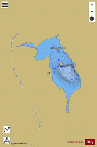 Chichonajilh Lake depth contour Map - i-Boating App