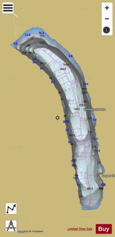 Chilliwack Lake depth contour Map - i-Boating App