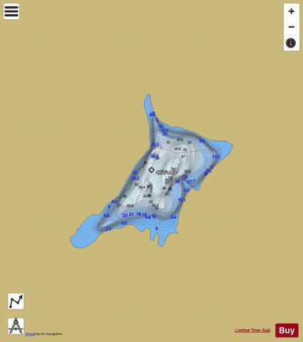 Chris Lake depth contour Map - i-Boating App