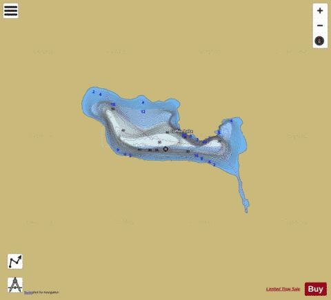 Coffee Lake depth contour Map - i-Boating App