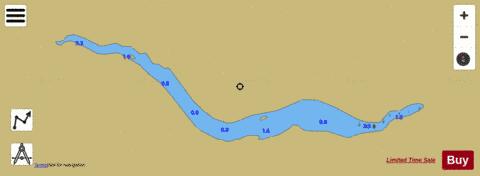Coglistiko Lake depth contour Map - i-Boating App