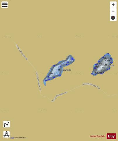 Corner Lake depth contour Map - i-Boating App