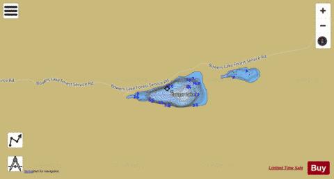 Cougar Lake depth contour Map - i-Boating App