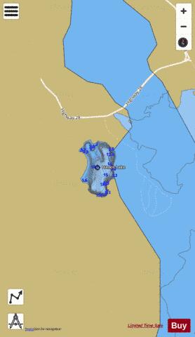 Darkis Lake depth contour Map - i-Boating App
