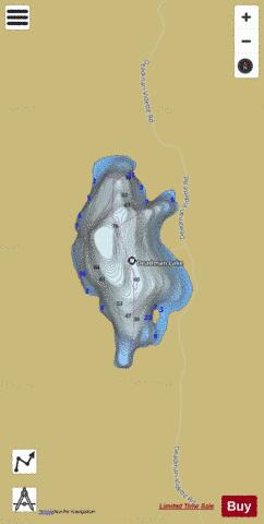 Deadmans Lake depth contour Map - i-Boating App