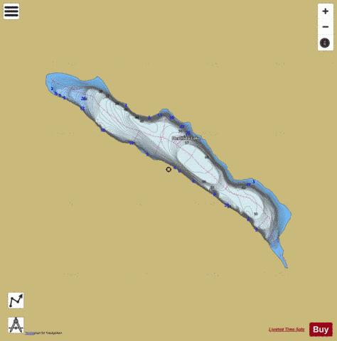 Destilida Lake depth contour Map - i-Boating App