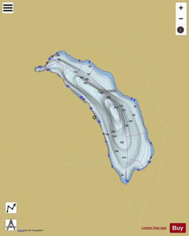 Dickson Lake depth contour Map - i-Boating App