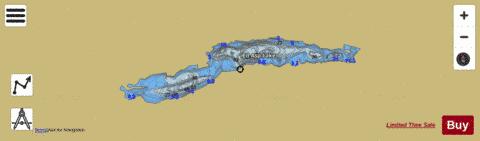 Ed Asp Lake depth contour Map - i-Boating App