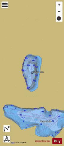 Edlund Lake depth contour Map - i-Boating App