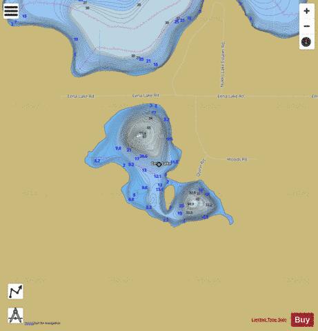 Eena Lake depth contour Map - i-Boating App