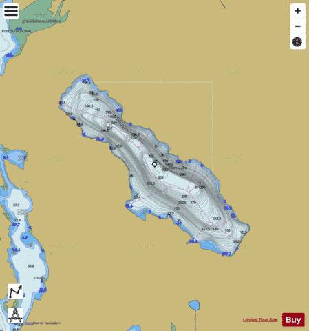 Ellen Lake depth contour Map - i-Boating App