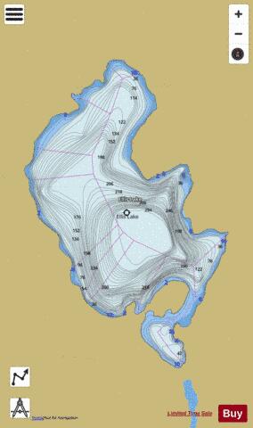 Ellis Lake depth contour Map - i-Boating App