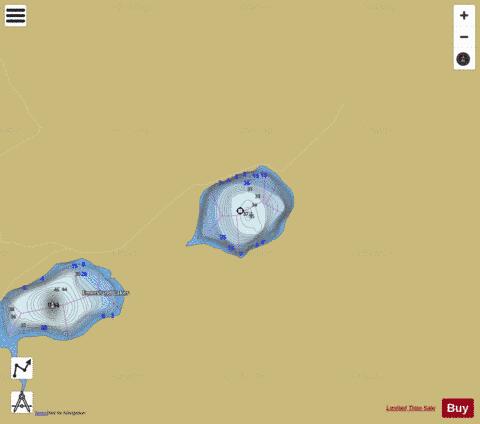 Emerslund Lakes (Upper) depth contour Map - i-Boating App