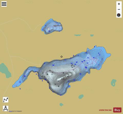 Eugene Lake depth contour Map - i-Boating App