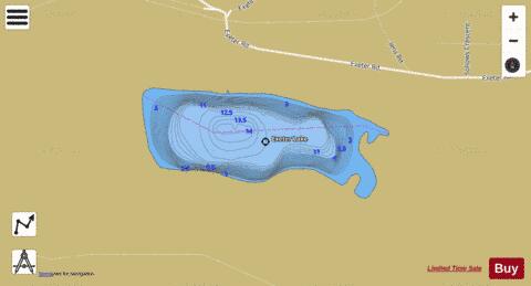 Exeter Lake depth contour Map - i-Boating App