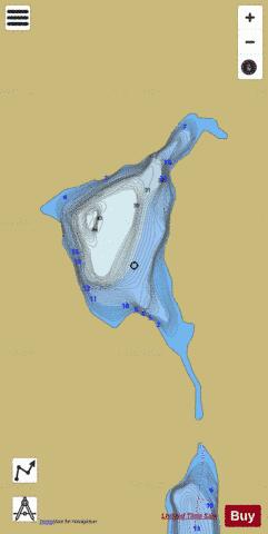 Fern Lakes depth contour Map - i-Boating App